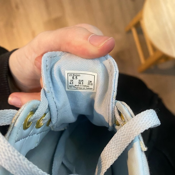 Vans Old Skool baby blue and gold - Picture 2 of 4